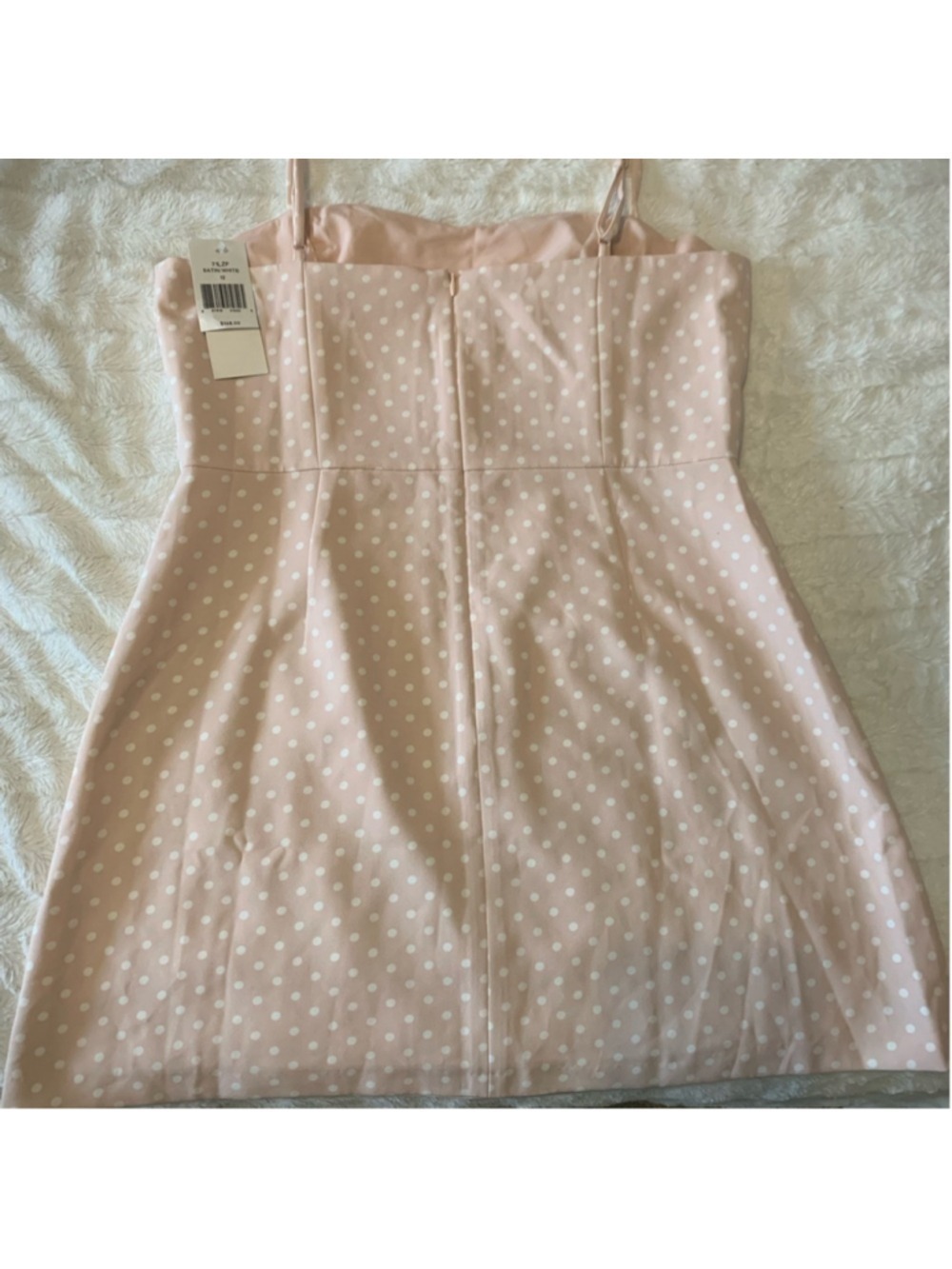 Polka Dot Pink French connection mini dress Size 12 - Picture 5 of 9
